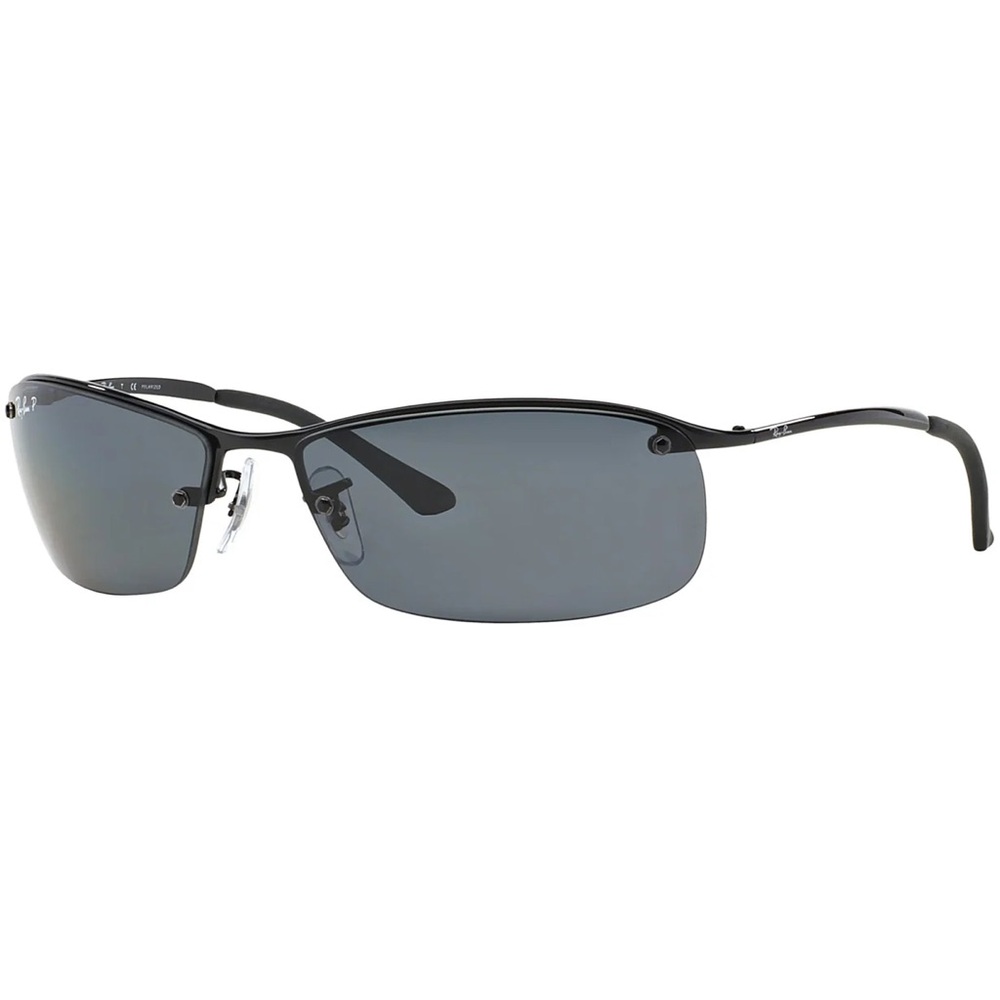 Ray-Ban Dark Gray Rimless Sunglasses. 04/71